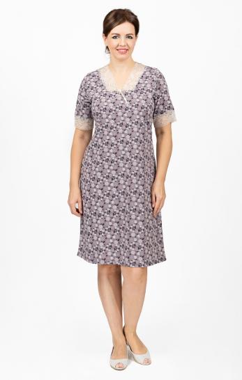 Сорочка длинная с кружевом (658-8) - фото 1