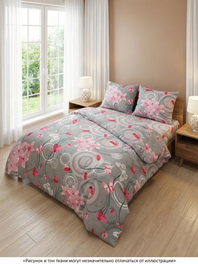 Комплект постельного белья Орхидея серый бязь - фото 1