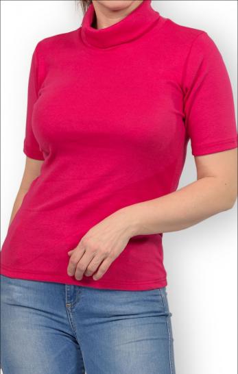 Водолазка женская, рибана с лайкрой (00837, малиновый) - фото 3