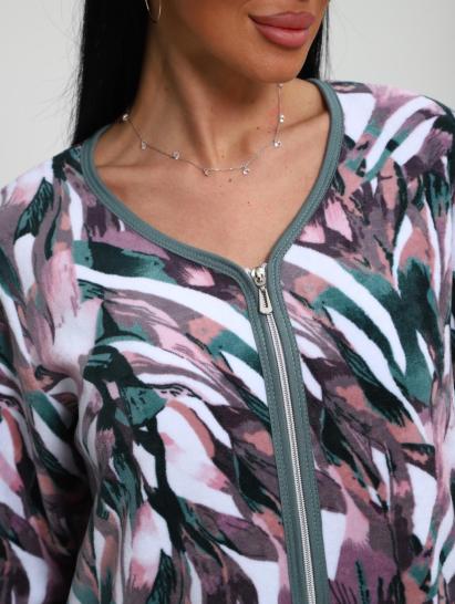 Халат велюровый на молнии (00941, изумрудный) - фото 2