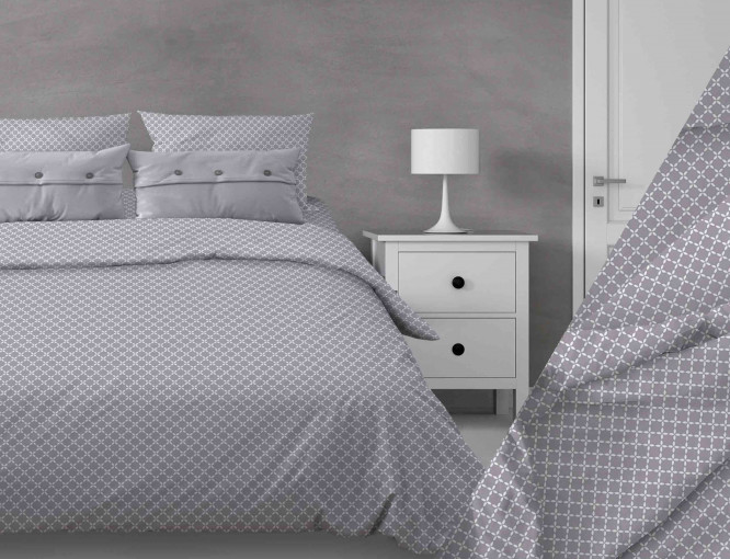 Наволочка Вестерн серый бязь - фото 1