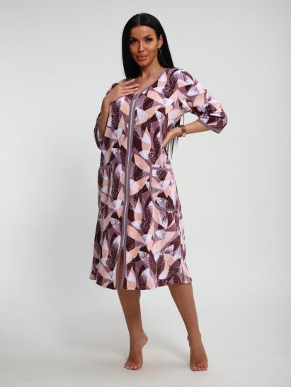 Халат велюровый на молнии (00941, бордовый) - фото 10