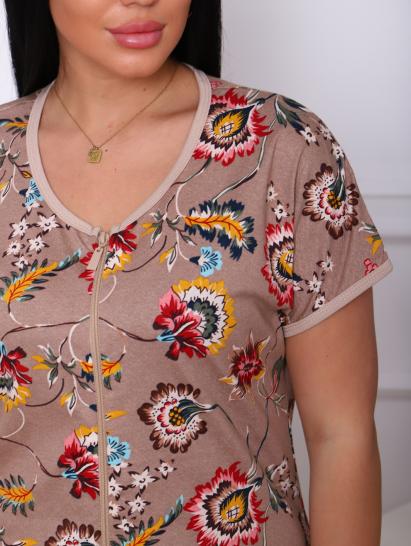 Халат женский на молнии с карманами, бежевый (895-2) - фото 2