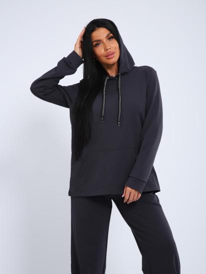 Костюм с капюшоном, футер с лайкрой (01045, антрацитовый) - фото 7