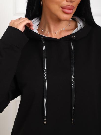 Толстовка футер с капюшоном (01074, черный) - фото 9