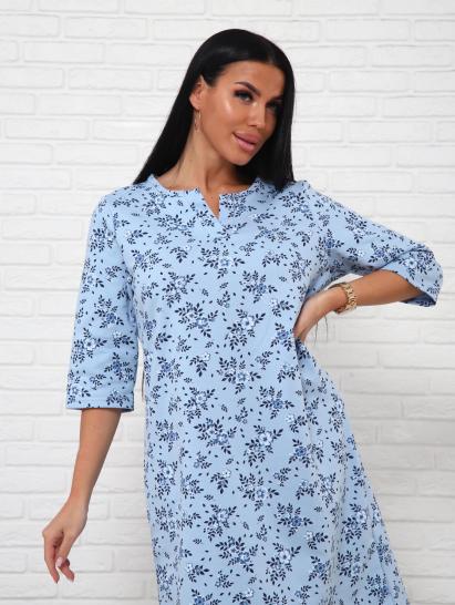 Сорочка теплая, футер с начесом (01035, синий) - фото 6