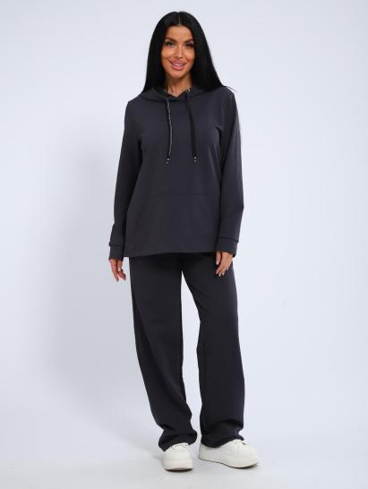 Костюм с капюшоном, футер с лайкрой (01045, антрацитовый) - фото 17