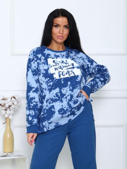 Костюм с брюками, принт (00963, индиго) - фото 5